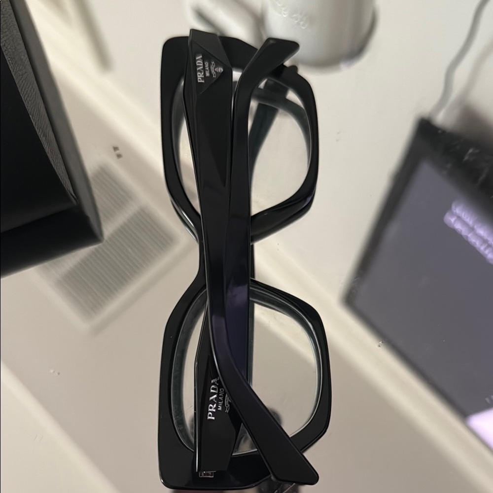 Prada Black Rectangular Glasses - image 5